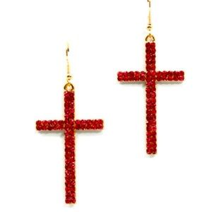 Cross Bling Earrings choose from 5 colors